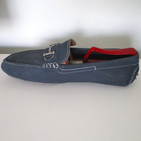 Wallin & Bros. Mens Bluish Gray Perforated Suede Driving Moccasin - Size 10.5M - Picture 6 of 9